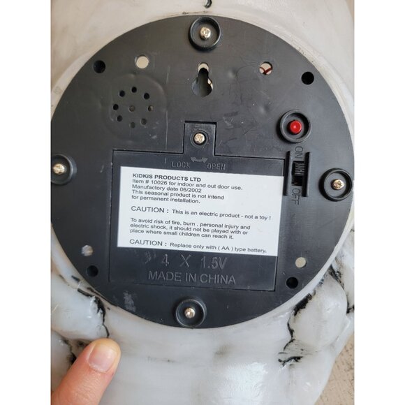 Vintage hanging red eye skeleton skull Halloween home prop - Picture 15 of 16